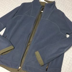 Blue mid-weight REI jacket